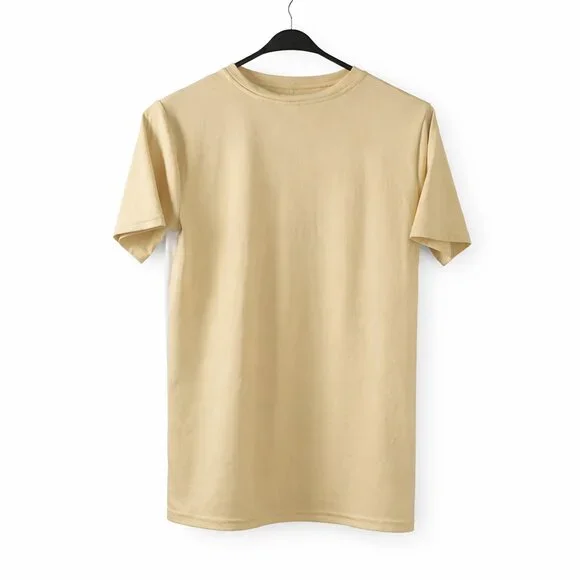 PUMA Boys T-Shirt Large 14-16 Tan White Black Colorblock Performance Tee - Picture 4 of 5